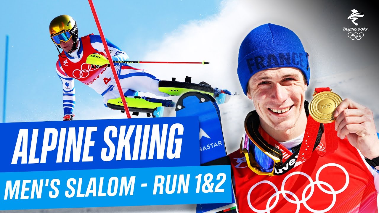 Alpine Skiing - Mens Slalom - Run 1and2 Full Replay #Beijing2022