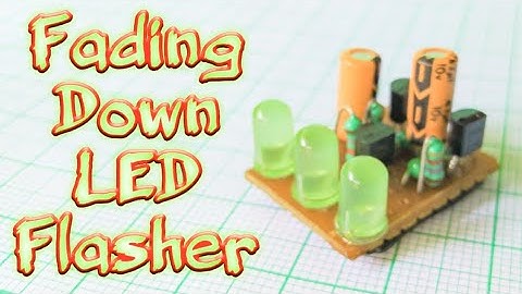 Fading down LED flasher using transistors