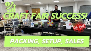 Craft Fair Success! Packing, Setup, and Sales | VLOG | Candle Business | Small Business