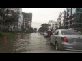 Dhaka city .....&amp; .  Driving the Car. !!!!  Rain coses Water logs