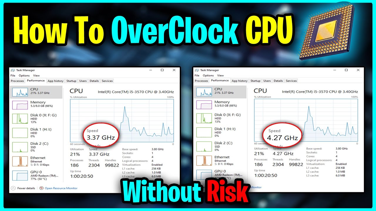 How To Overclock Cpu Without Any Risk Safely! | How To Overclock Any Cpu | Works On Any Cpu 2022