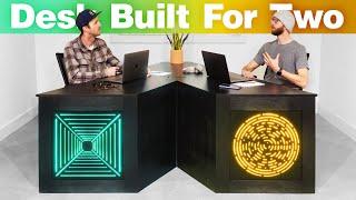 Desk for Two, with LED Backlighting - Office Renovation Episode 1