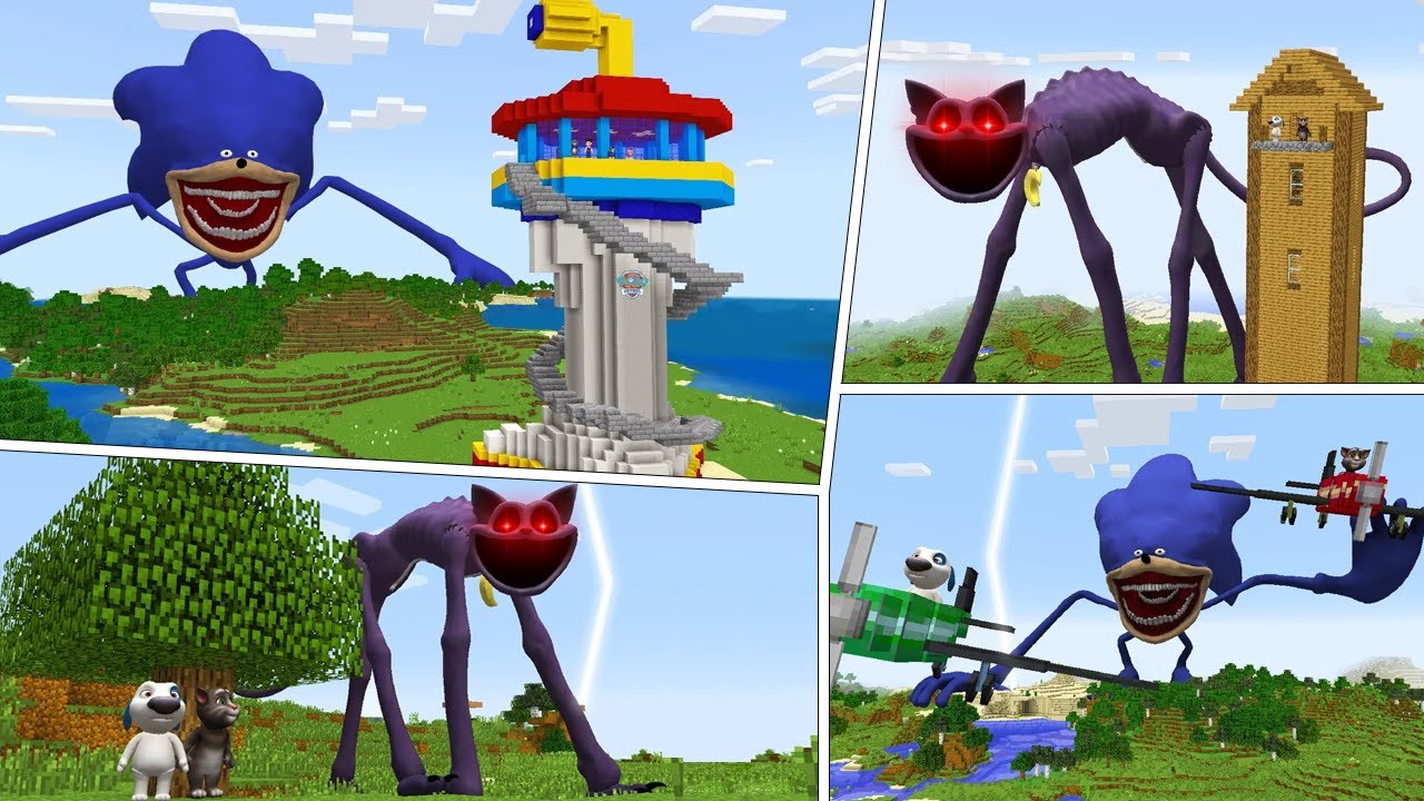 SHIN SONIC AND SHIN CATNAP BEST COMPILATION in Minecraft - Gameplay