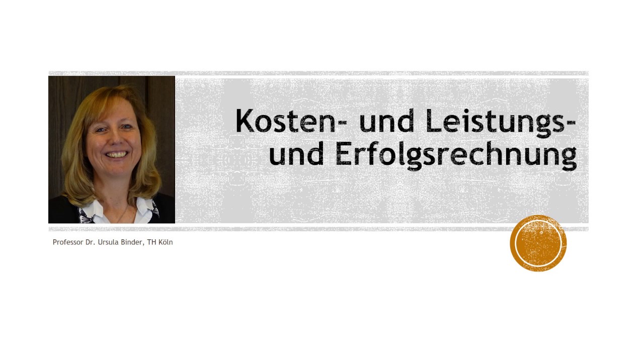 Video-Tutorial: Kostenarten-/-stellen/-trägerrechnung und Erfolgsrechnung