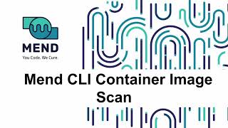 Mend CLI - Container Image Scanning
