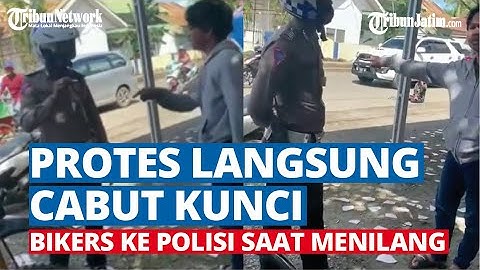 Bikers Protes Polisi Langsung Cabut Kunci Saat Menilang