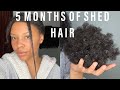 Combing my baby locs out! | 5 MONTHS OF SHED HAIR
