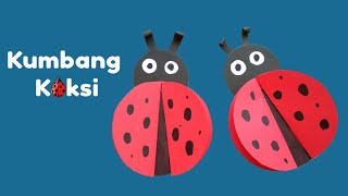 Kerajinan Mudah Dari Kertas - Membuat kumbang Koksi Dari Kertas Origami