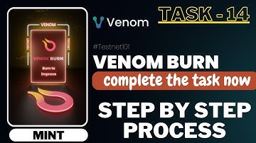 VENOM Network New Task 🔴 Venom Burn Task 🔴NO INVESTMENT 🔴#venomairdrop10