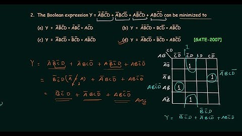 GATE Solved Problems (2005-2007) | Boolean Algebra | Digital Electronics