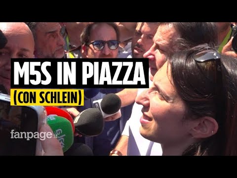 M5S in piazza, Conte: "Meloni non ascolta maggioranza del Paese". L'abbraccio del leader con Schlein Episode cover