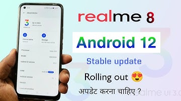 Realme 8 android 12 stable update rolling out. Realme UI 3 stable update, Update karna chahiye 🤔