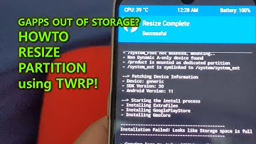 How to Resize System Partition using TWRP when Gapps Out of Storage!