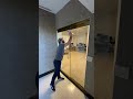 Opening a door with freeze spray