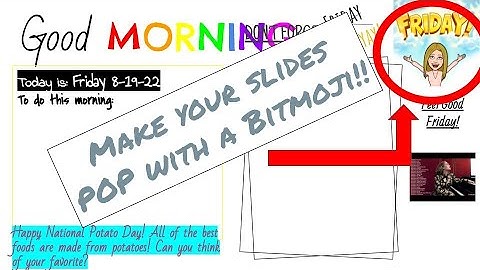 How to put a Bitmoji on Google Slides!