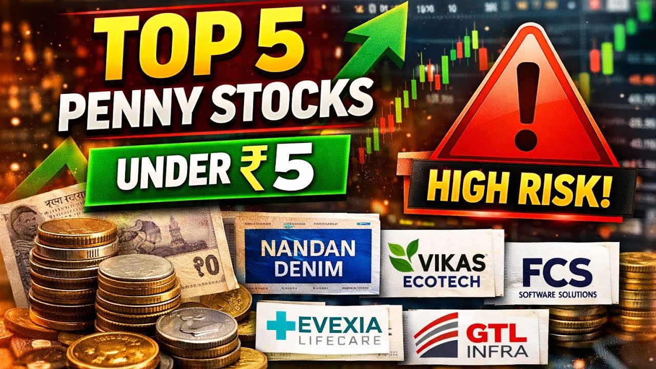 Top 5 Penny Stocks Under ₹5 to Buy NOW! 🚀 (Multibagger Gems 2026) - YouTube