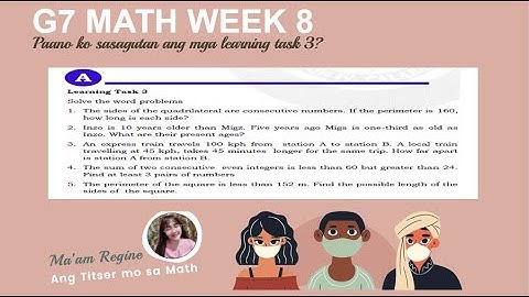 Paano sagutan ang module? Q2 Week 8 Learning Task 3 (G7 Mathematics) TAGLISH