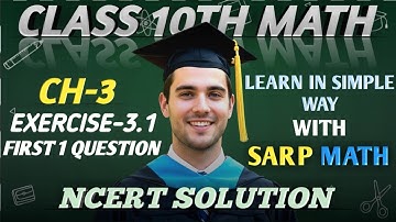 | Ch-3 | Exercise-3.1| First question | Class-10th math | Ncert |