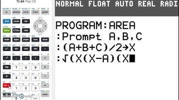TI-84 Program for Area of a Triangle
