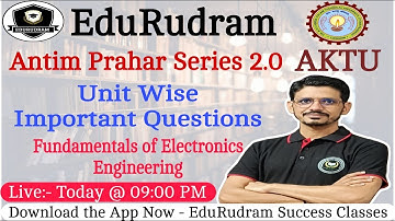 Fundamentals of Electronics Engineering || Antim Prahar 2.0 || Important Questions || By Vimal Sir