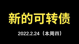 2022.2.24有2个新的可转债可以打新！（可转债申购）