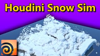 Easiest Houdini Snow Simulation Workflow!   5 Bonus Tips! ❄️🌨 ️#Houdini #Snow #Simulation #Tutorial