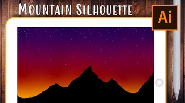 Draw Mountain Silhouette on iPad pro with Adobe Illustrator || ipad pro drawing || Digital drawing