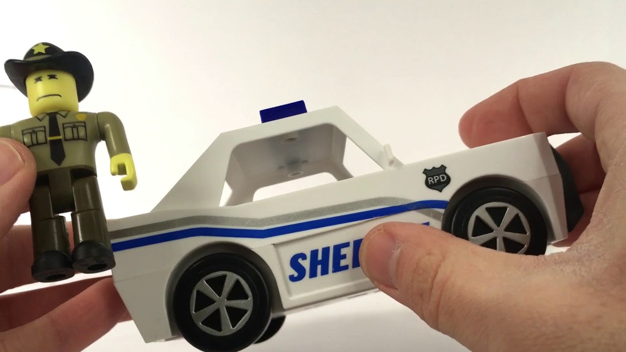 Robloxia Police Department Toy Unboxing 2 Free Virtual Roblox - roblox robloxia sheriff patrol car police car includes virtual