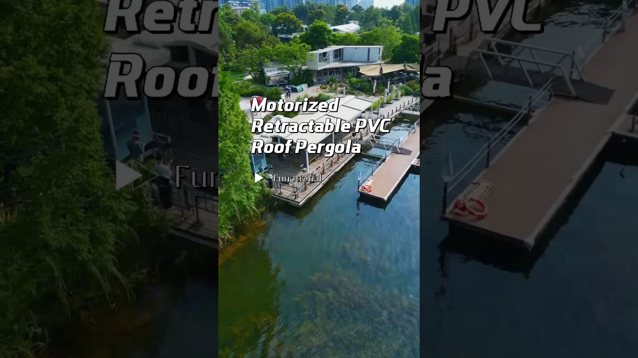 Motorized Retractable PVC Roof Pergola ✅