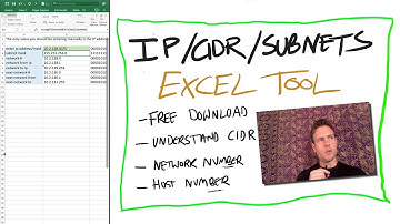 Shared Excel tool for CIDR/IP subnet calculations and detailed example - free to download