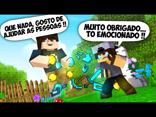 FINGI SER POBRE NO MINECRAFT E FUI HUMILHADO !! 