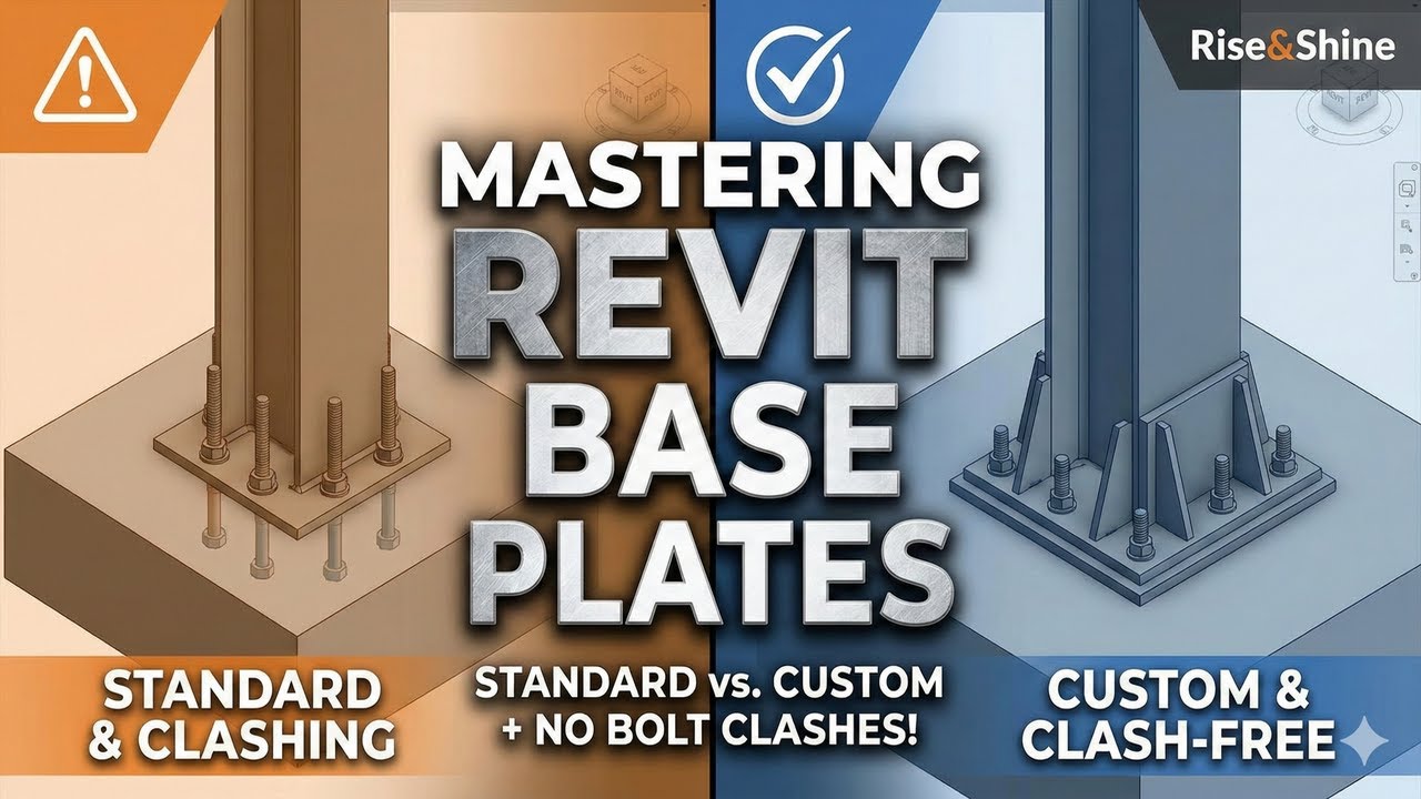 Structural Design #10 Mastering Revit Base Plates – Standard, Custom ...