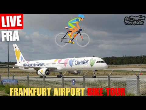 🔴Live Sunday Bike Tour Frankfurt Airport Spotterpoints FRA #livestream 🚴‍♂️