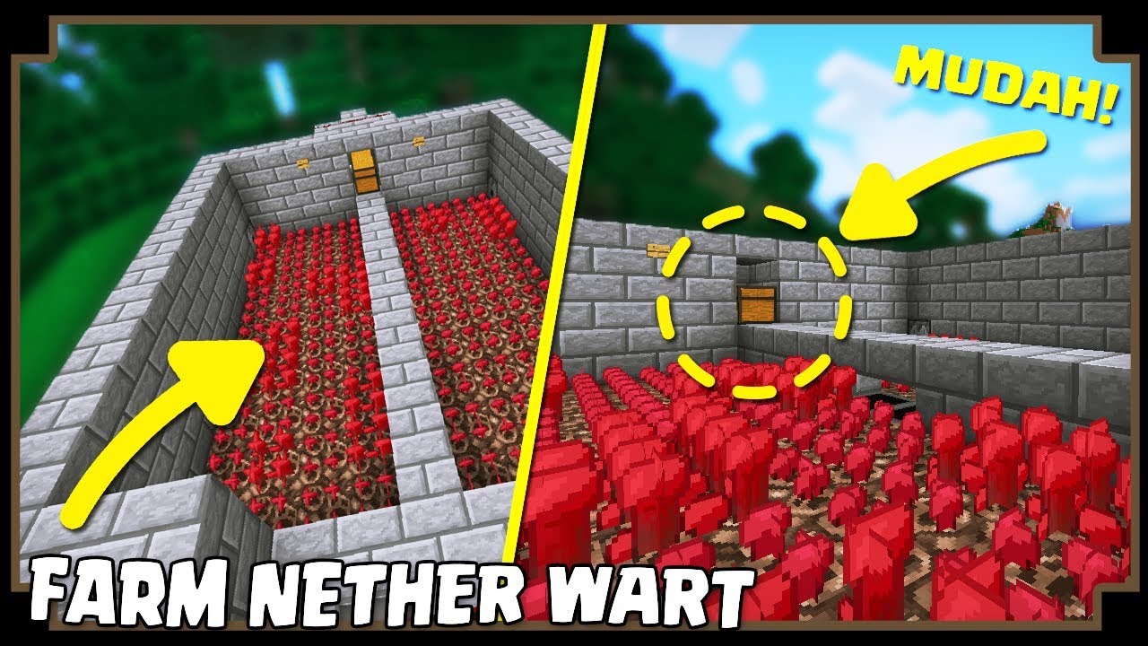 CARA MEMBUAT FARM NETHER WART - Minecraft Indonesia 