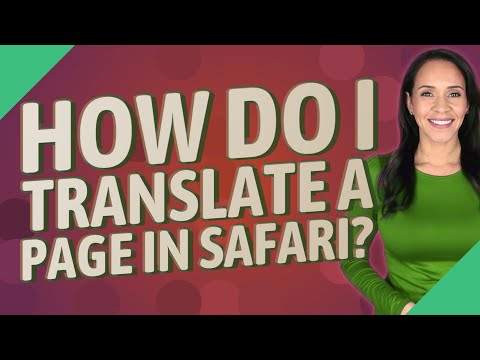 How do I translate a page in Safari?