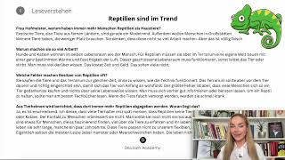 Четене с разбиране Reptilien sind im Trend НЕМСКИ ЕЗИК 🇩🇪 | Deutsch Academy