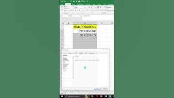 Excel Quick Tips: AUTOMATICALLY ADD ZERO(s) BEFORE a number like to your Mobile Number #smartexcel