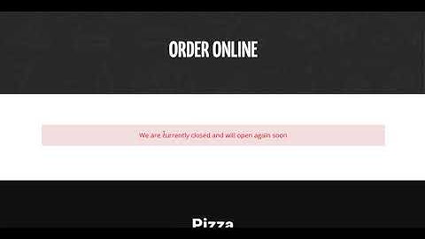 How to Close the Online Ordering for the Holiday - Smart Online Order