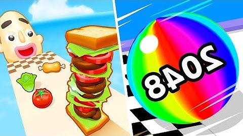 Ball Run 2048 | Sandwich Runner - All Level Gameplay Android,iOS - NEW BIG APK UPDATE