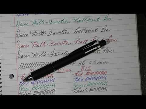 Daiso Multi Function Pen with 4 Ink Colors and Mechanical Pencil Review