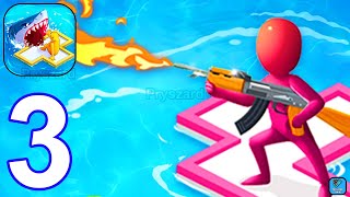Raft Defense Crazy War 3D - Gameplay Walkthrough Part 3 Raft Army War Commander (Android, iOS) screenshot 1
