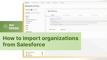 Aha! Ideas | How to import organizations from Salesforce