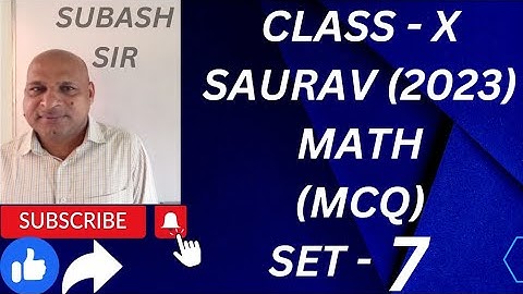 BSE, CLASS-10, MATH, SAURAV, MCQ, SA-2, SET-7, 2023