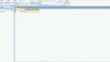 Como crear una Base de Datos en Access 2007 y agregar campos a una tabla