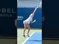 Serve - Jeline Vandromme US Open 2025 Junior Champion #usopen #tennis #serve #slowmo #juniortennis