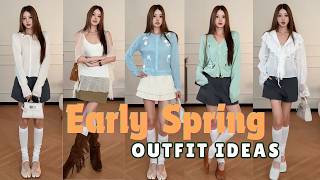 Early Spring Outfit Ideas | Elegant Korean Style Fashion Lookbook