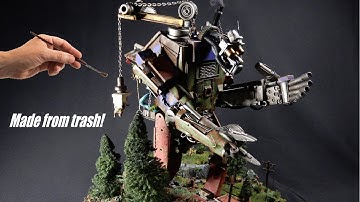 I built a GIANT ROBOT from trash!