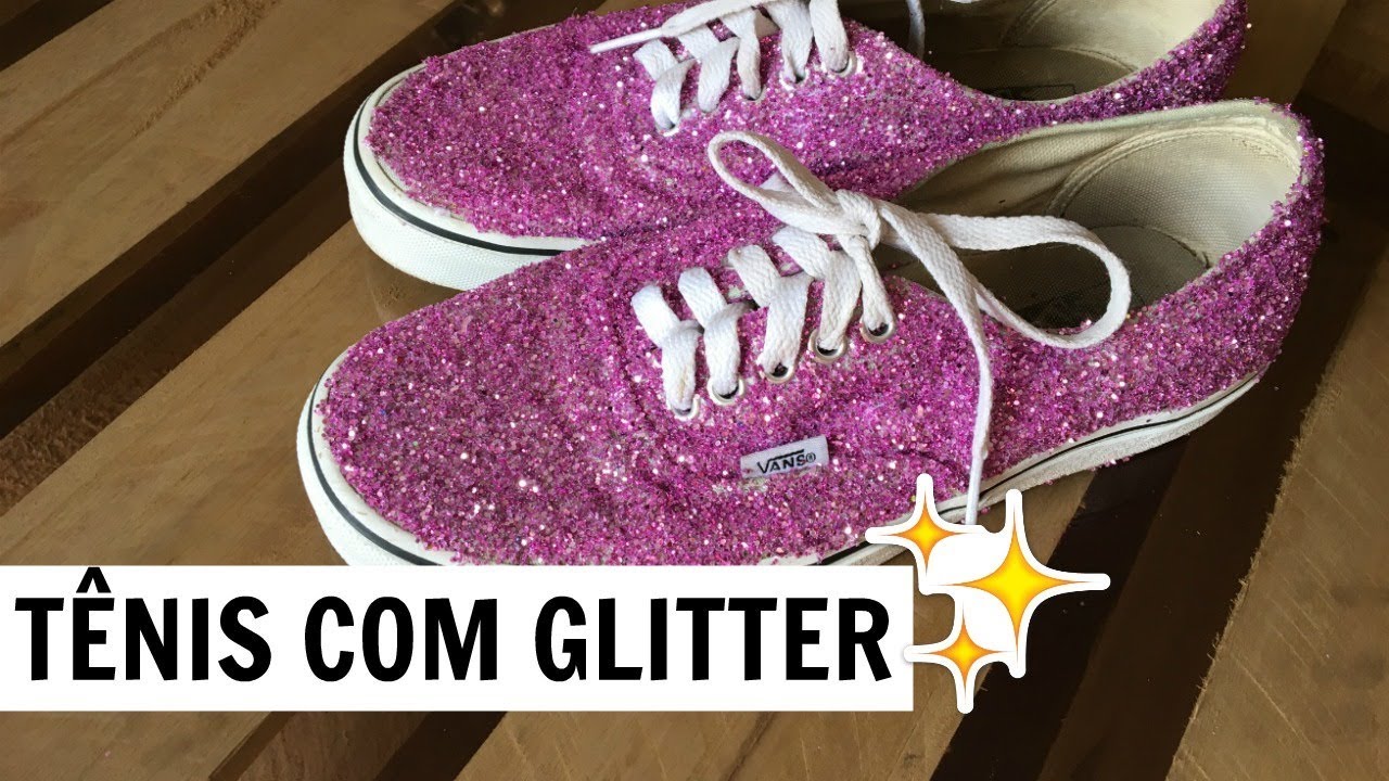 tênis com glitter