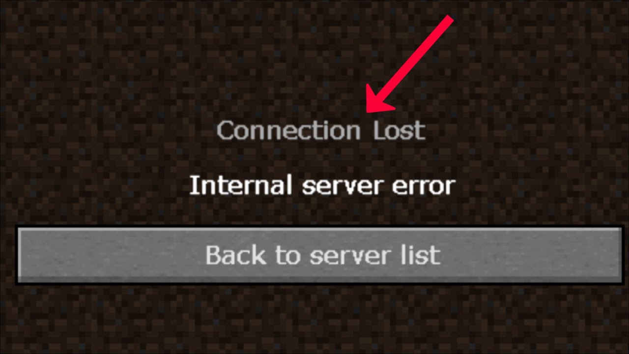 Minecraft - Connection Lost - Internal Server Error - YouTube