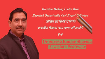 जोखिम की स्थिति में निर्णय #Decision Making Under Risk# Decision Theory #EOL # Part-6#M.Com/B.Com/CA